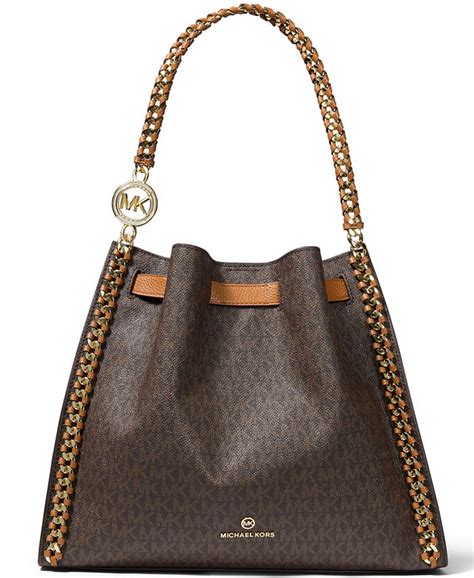 michael kors purse with gold chain|Michael Kors chain shoulder bag.